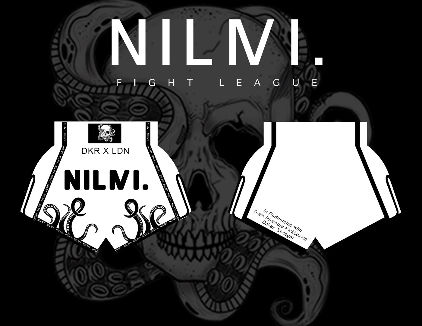 Phamora x Nilmi Fight League - Combat Shorts (Black or White available)